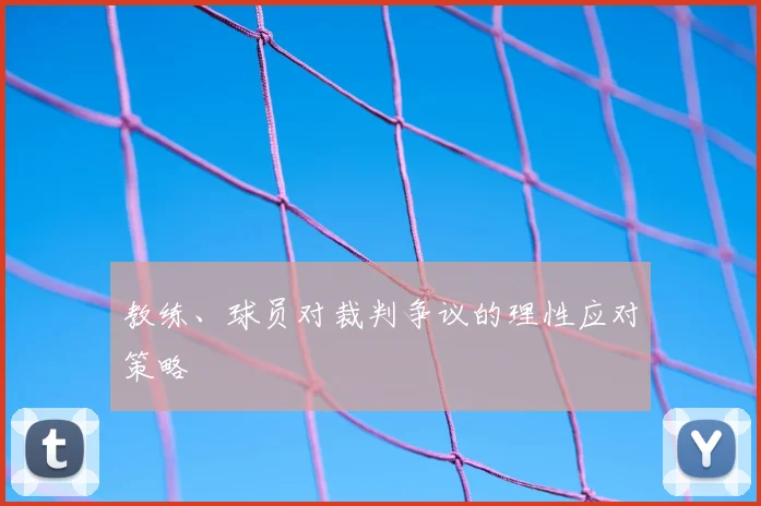 教练、球员对裁判争议的理性应对策略